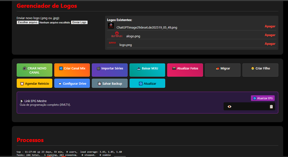 Painel LiveTV Generator 24/7